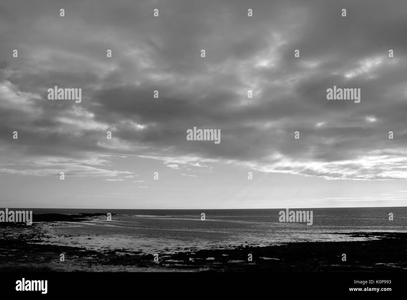 sunset at birsay island of orkney Stock Photo