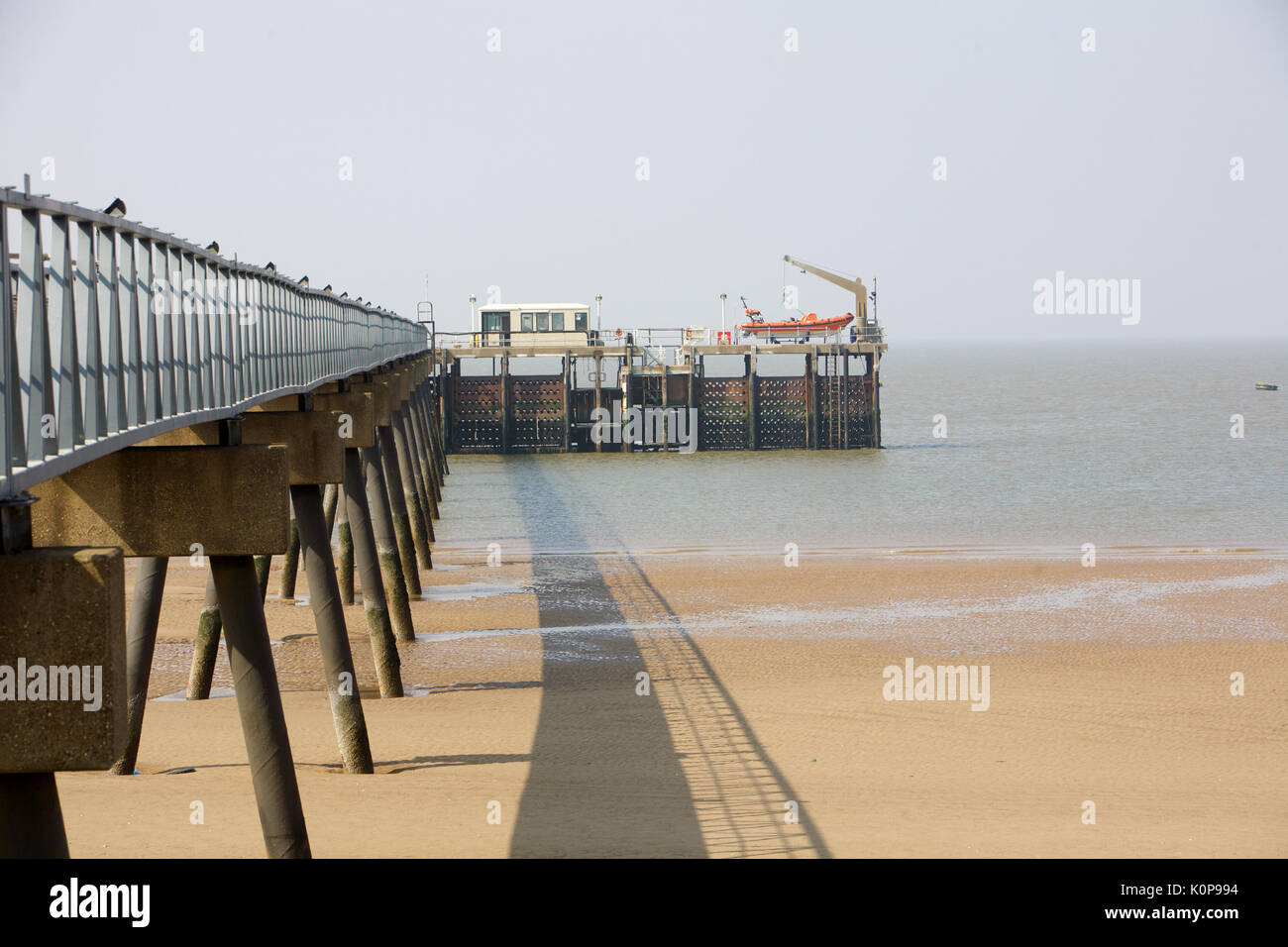 Humber Lifeboat Station at Spurn Point.  Royal National Lifeboat Institution crew proceeding with training exercise in the Humber Estuary, East Yorksh Stock Photo