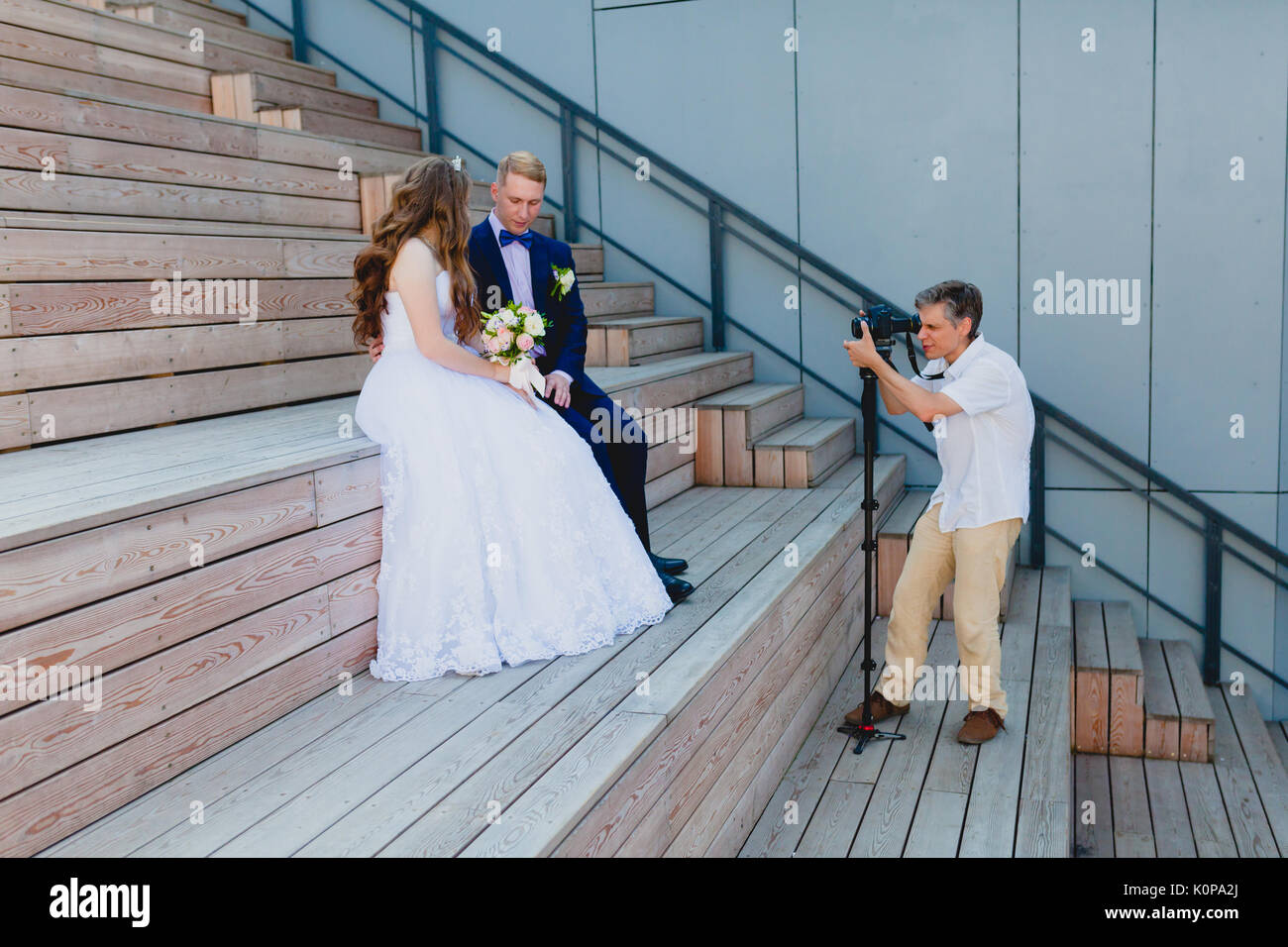 Wedding Photographer At Work Stock Photos Wedding Photographer