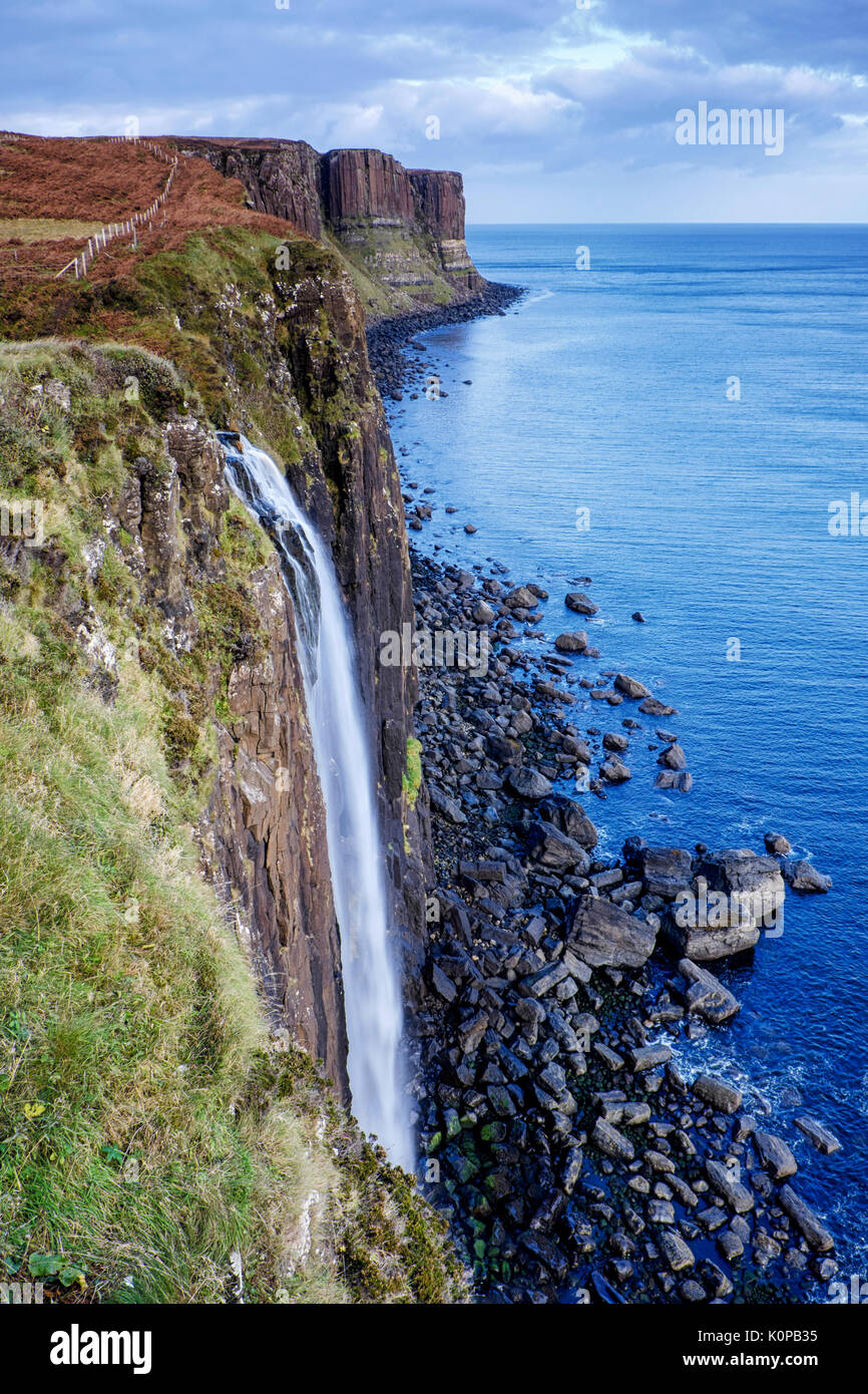 Kilt Rock Waterfall, Isle of Sky, Scotland Stock Photo