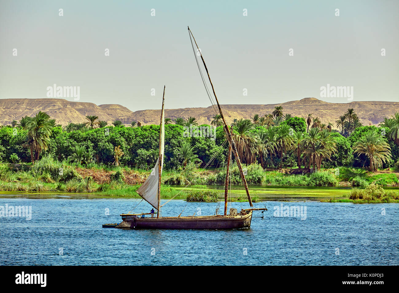 Traditional Boat on the Nile River in Egypt Stock Photo - Alamy