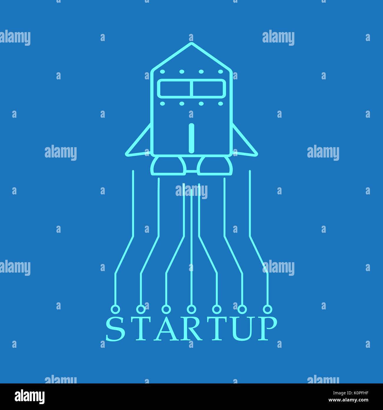 Startup rocket - Technology Background Stock Vector Image & Art - Alamy