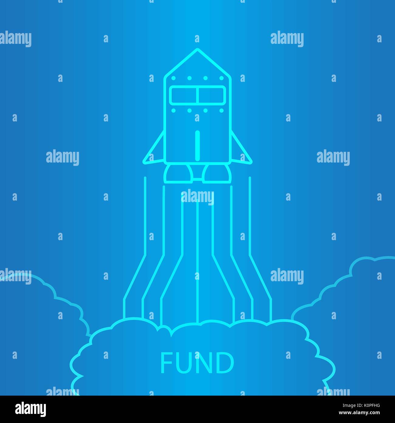 Startup rocket - Technology Background Stock Vector Image & Art - Alamy