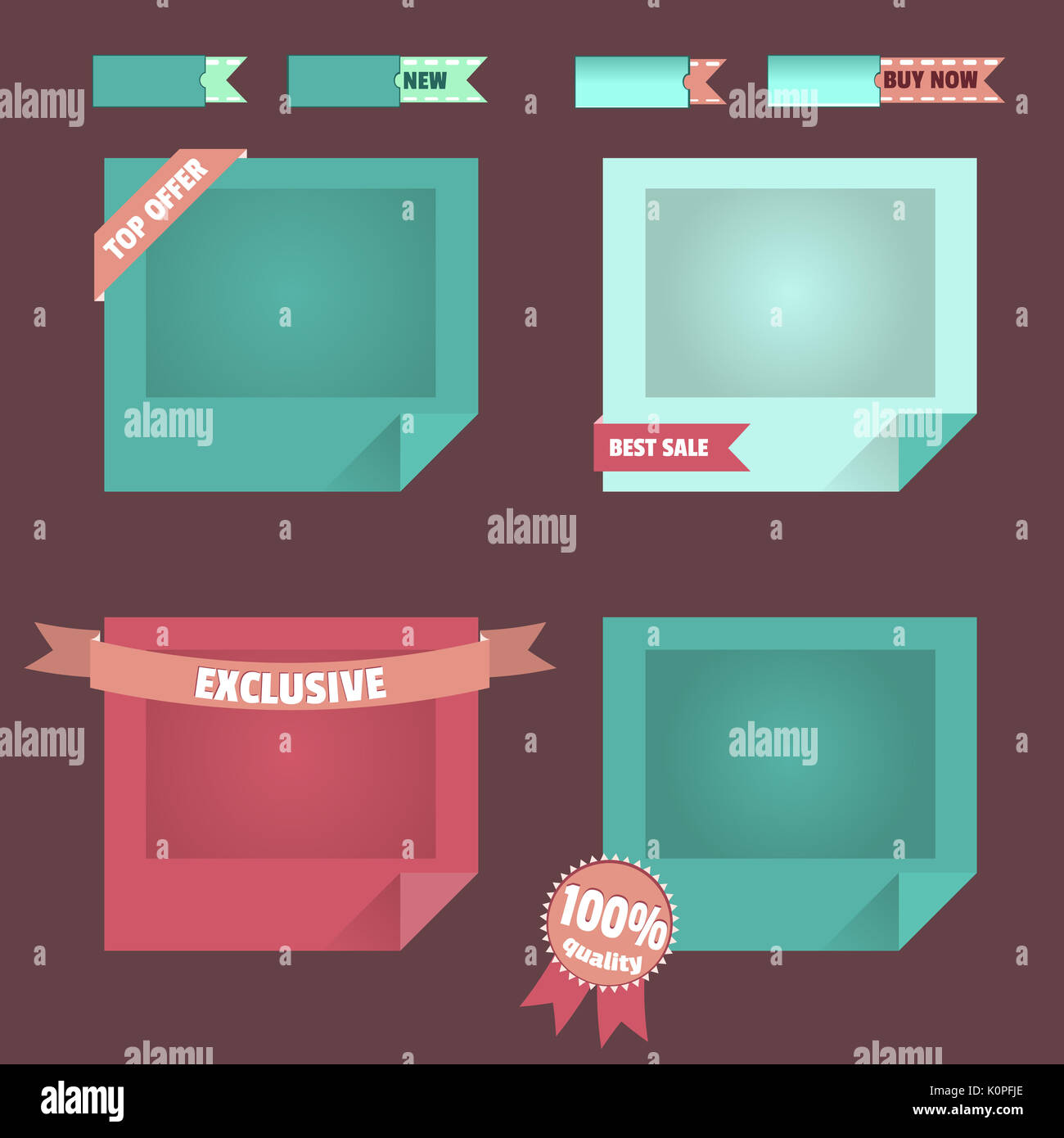  Template Of Frames In Flat Style Stock Photo Alamy