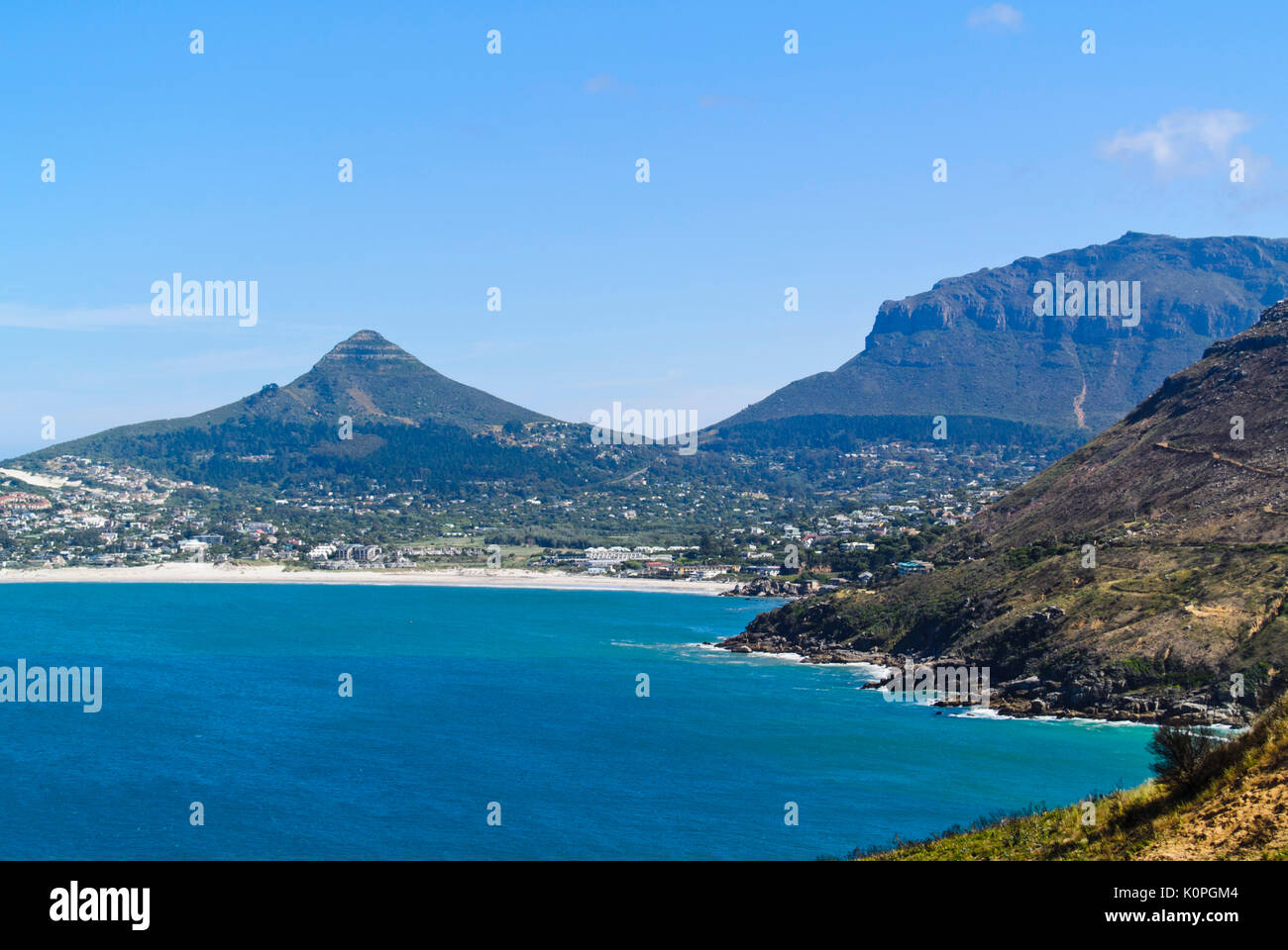 SCENIC VIEW OF HOUT BAY AND SURROUNDING LANDSCAPE, CAPE TOWN SOUTH