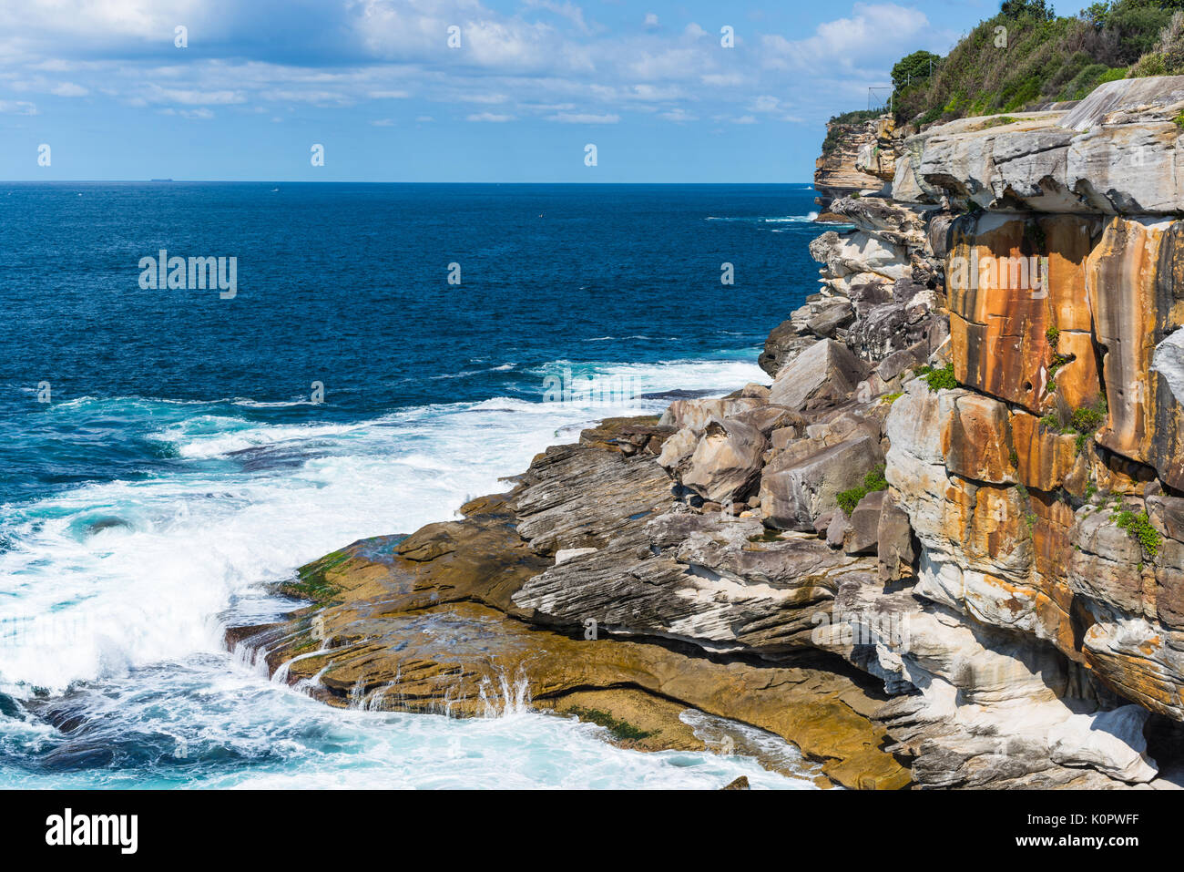 Rugged coastal scenery at Watsons Bay, Sydney, Australia. Stock Photo