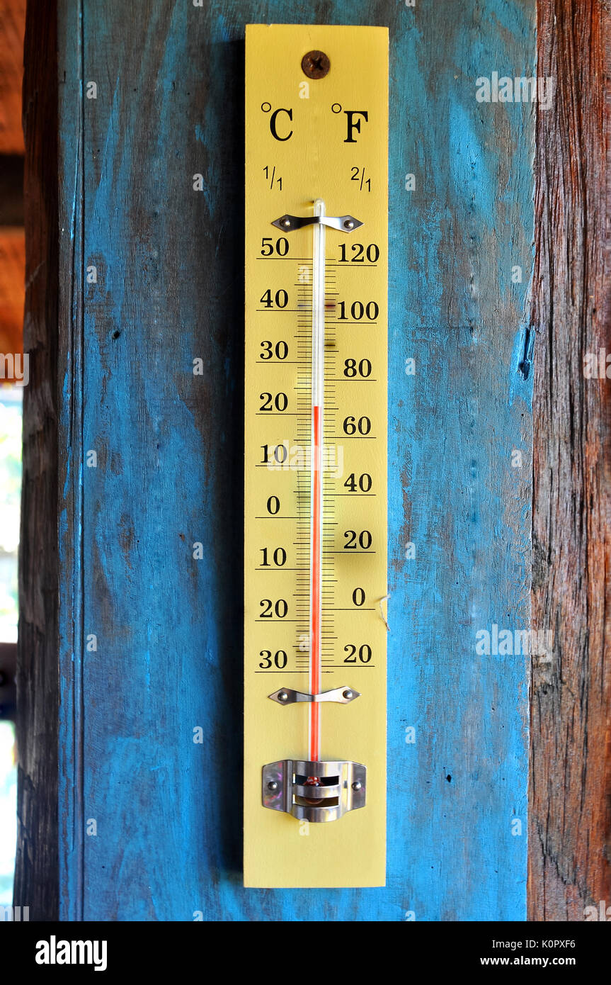 Wooden Thermometer Outside Temperature Stock Photo - Image of measurement,  cold: 140509134