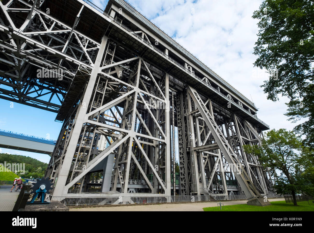 View of historic ship lift at Niederfinow in Brandenburg, Germany Stock Photo