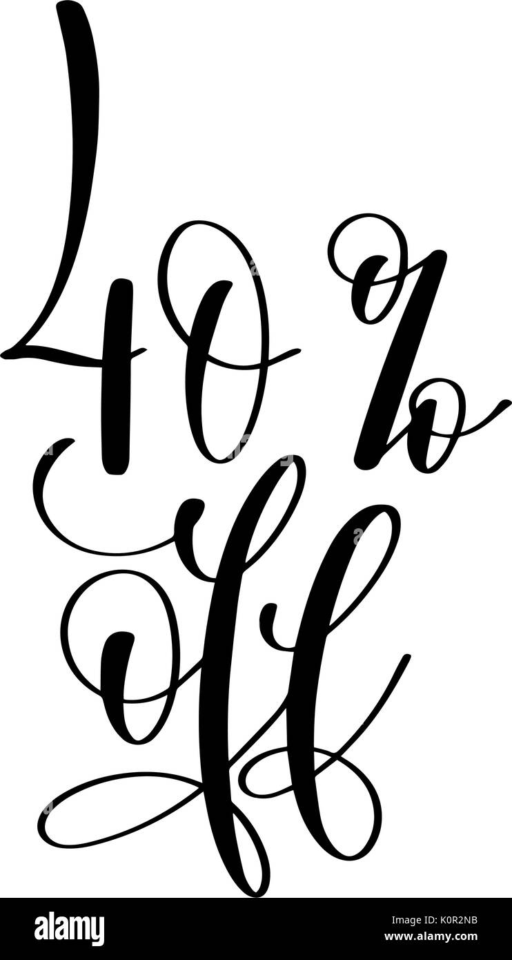 40% off - black and white hand lettering inscription to black fr Stock ...