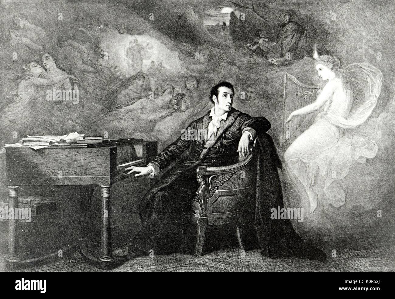 Weber 's last thoughts (Carl Maria von Weber - conductor, composer and pianist, 18–19 November 1786 – 4–5 June 1826). Stock Photo