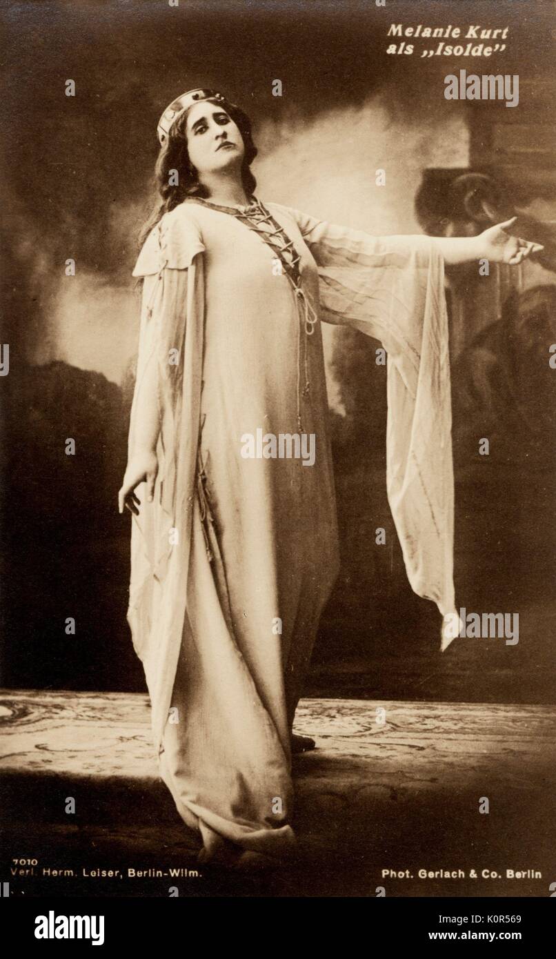 Melanie Kurt as Isolde.  Austrian opera signer (soprano) - trained with Lilli and Marie Lehmann. As Isolde at NY Met 1915-17. Wagner. Tristan und Isolde 1880-1941. Stock Photo