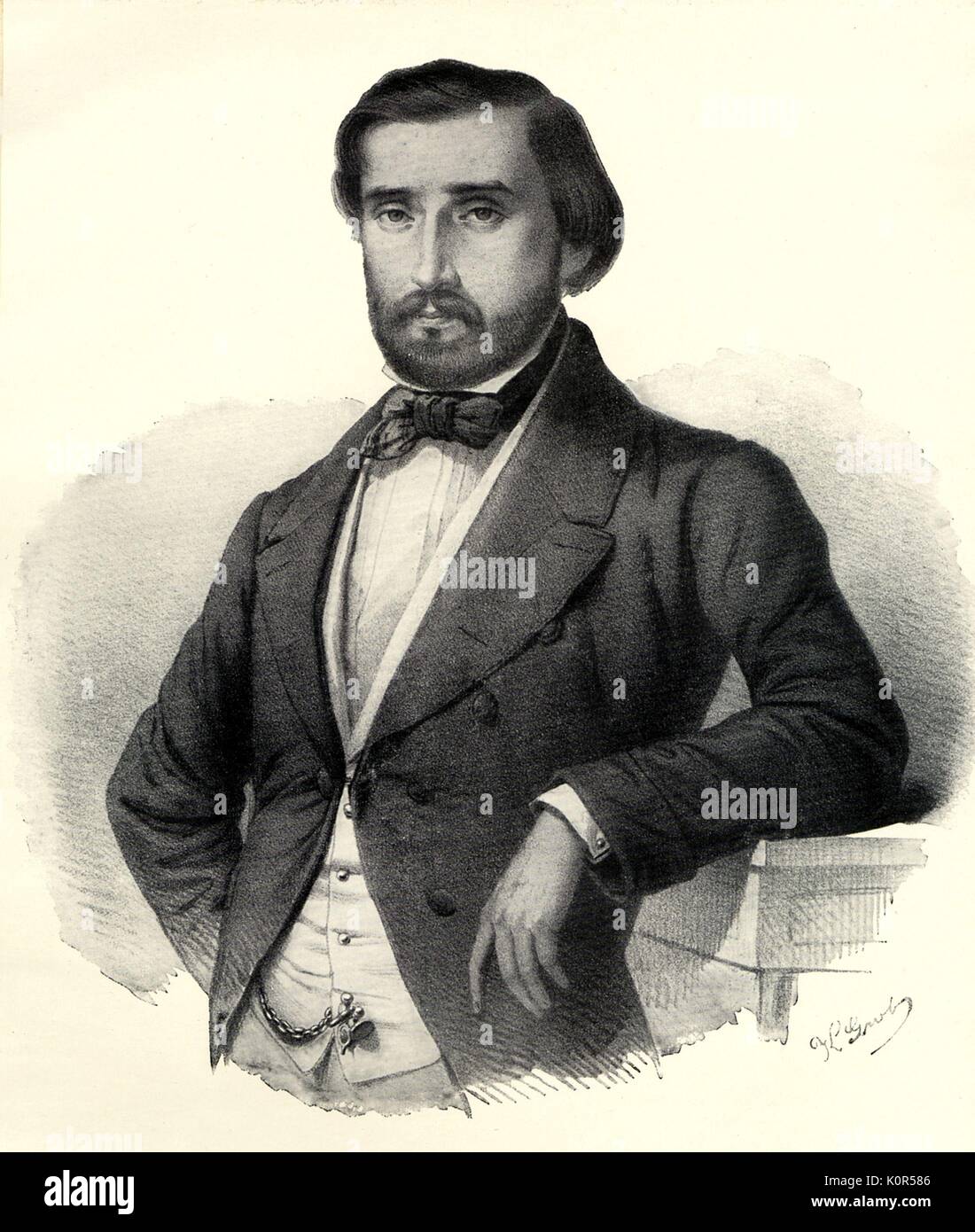 Portrait of Giuseppe Fortunino Francesco Verdi. Italian composer,  9 or 10 October 1813 - 27 January 1901. Stock Photo