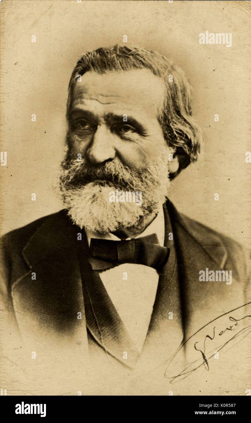 Giuseppe Verdi - portrait. Italian composer,  9 or 10 October 1813 - 27 January 1901. Stock Photo