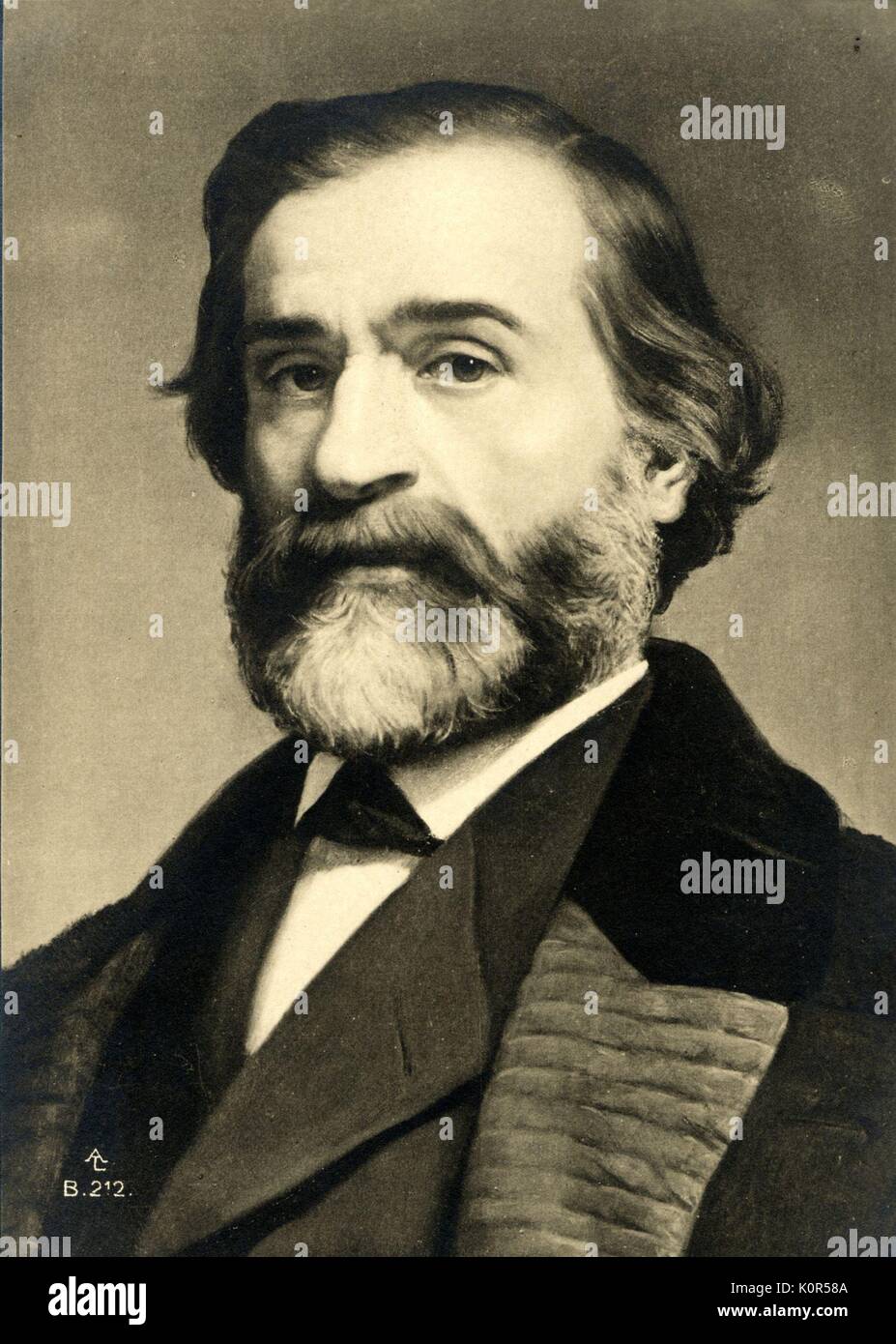 Giusepppe Verdi - portrait. Italian composer,  9 or 10 October 1813 - 27 January 1901. Stock Photo