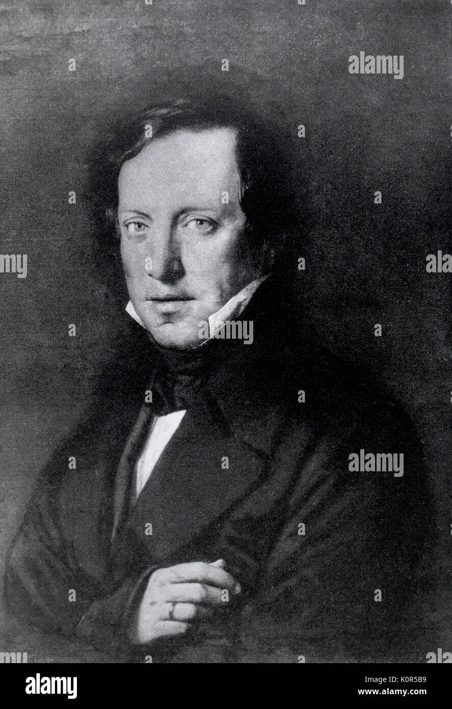 Spaun, Josef von Friend of Schubert.  Painting after the style of Leopold Kupelweiser Stock Photo