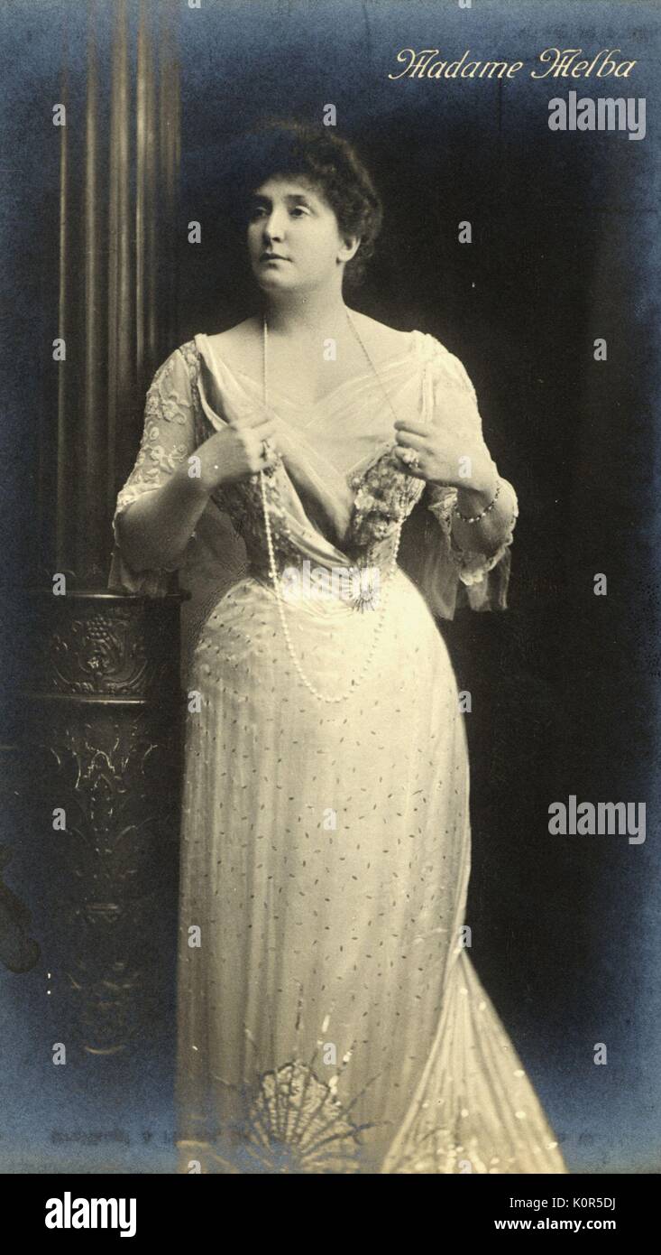 Nellie Melba portrait. Australian soprano, 1861-1931 Stock Photo