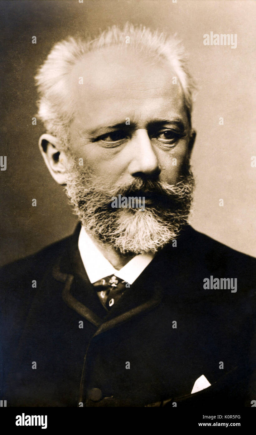 Pyotr Ilyich Tchaikovsky - photographic portrait. Russian composer. 1840-1893 Stock Photo