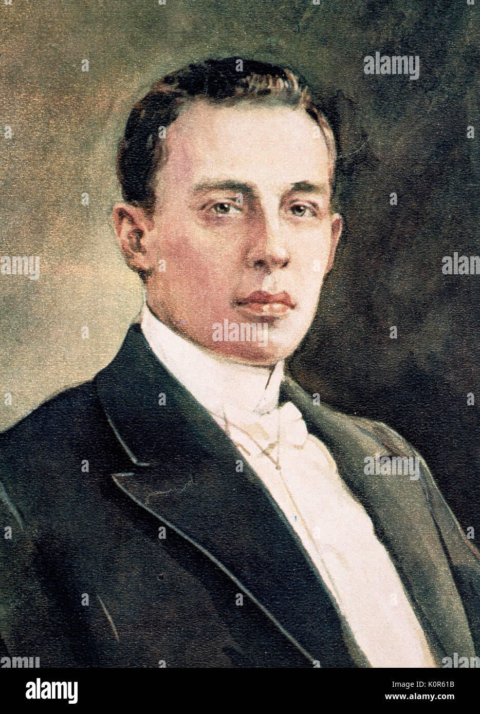 Sergei Rachmaninov as a  young man. Russian pianist and composer. 1 April 1873 - 28 March 1943. Stock Photo