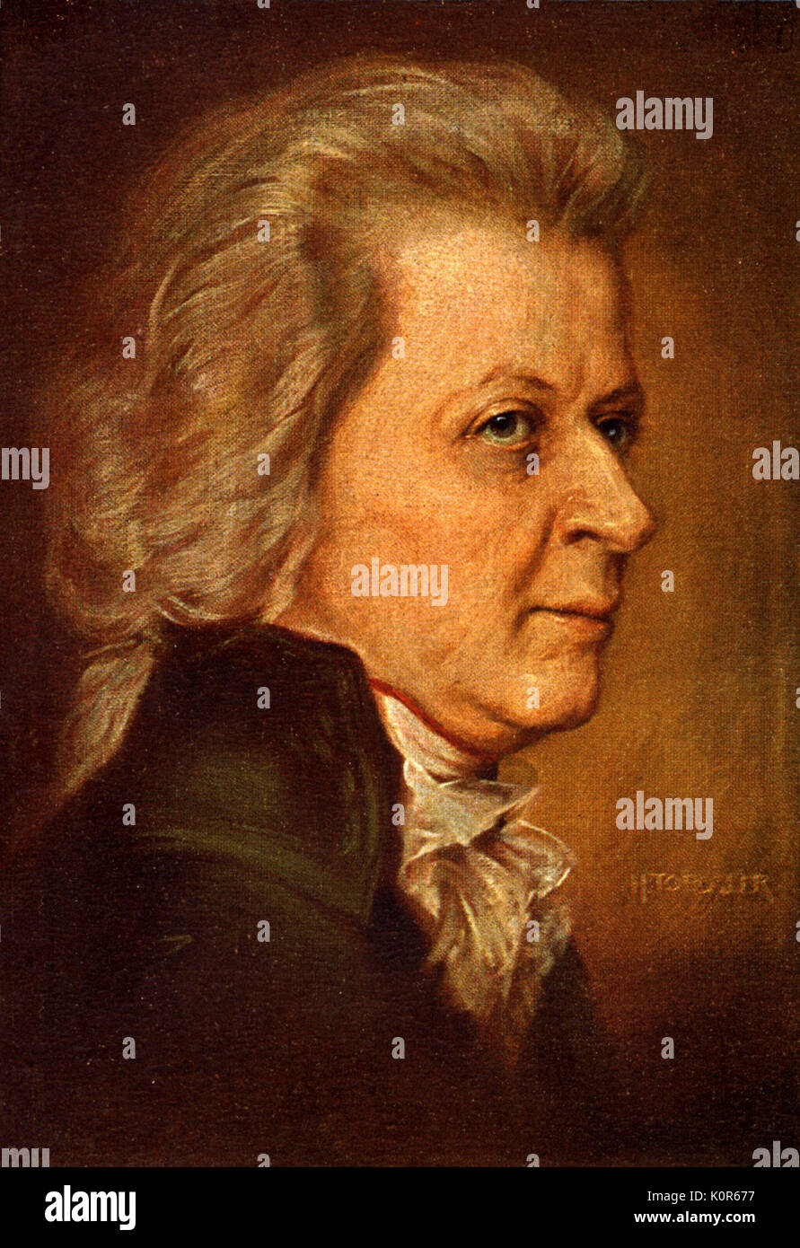 Wolfgang Amadeus Mozart portrait  by Torggler. Austrian Composer, 1756-1791 Stock Photo