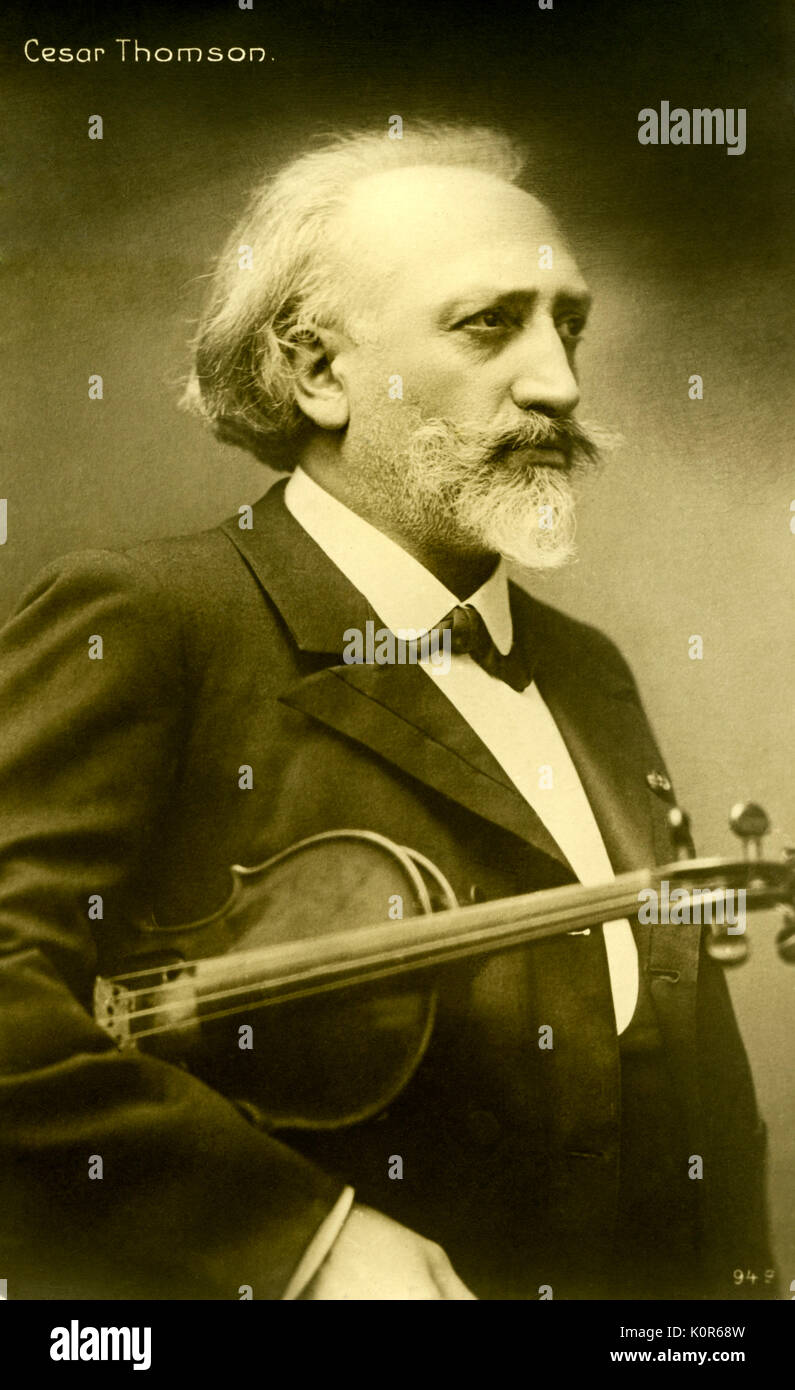 Cesar Thomson - portrait of Belgian violinist. 1857-1931. Stock Photo