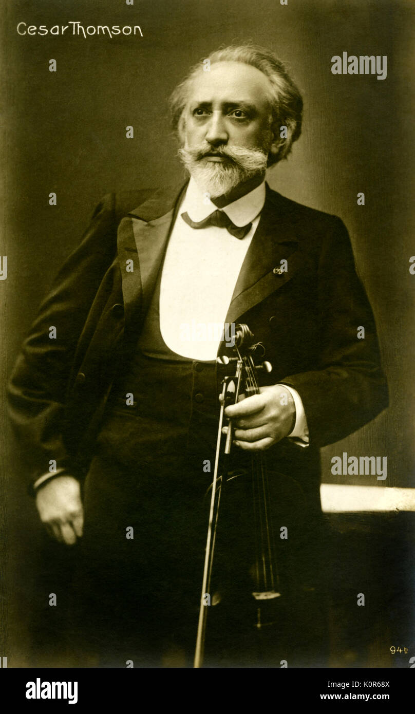 Cesar Thomson - portrait of Belgian violinist. 1857-1931 Stock Photo