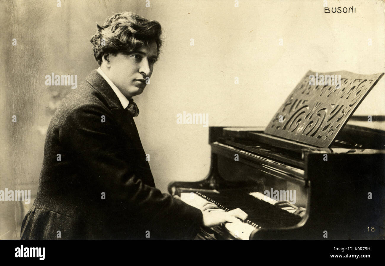 Ferruccio Busoni at the piano. German-Italian composer and pianist,  1866-1924 Stock Photo - Alamy