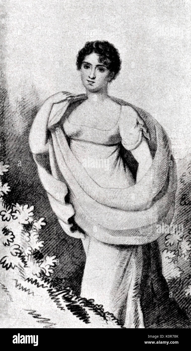 COLBRAN, Isabella Spanish soprano (1785-1845). Isabella Colbran married  Rossini in 1822. She created leading soprano roles in a number of his  operas. Rossini - Italian composer (1792-1868 Stock Photo - Alamy