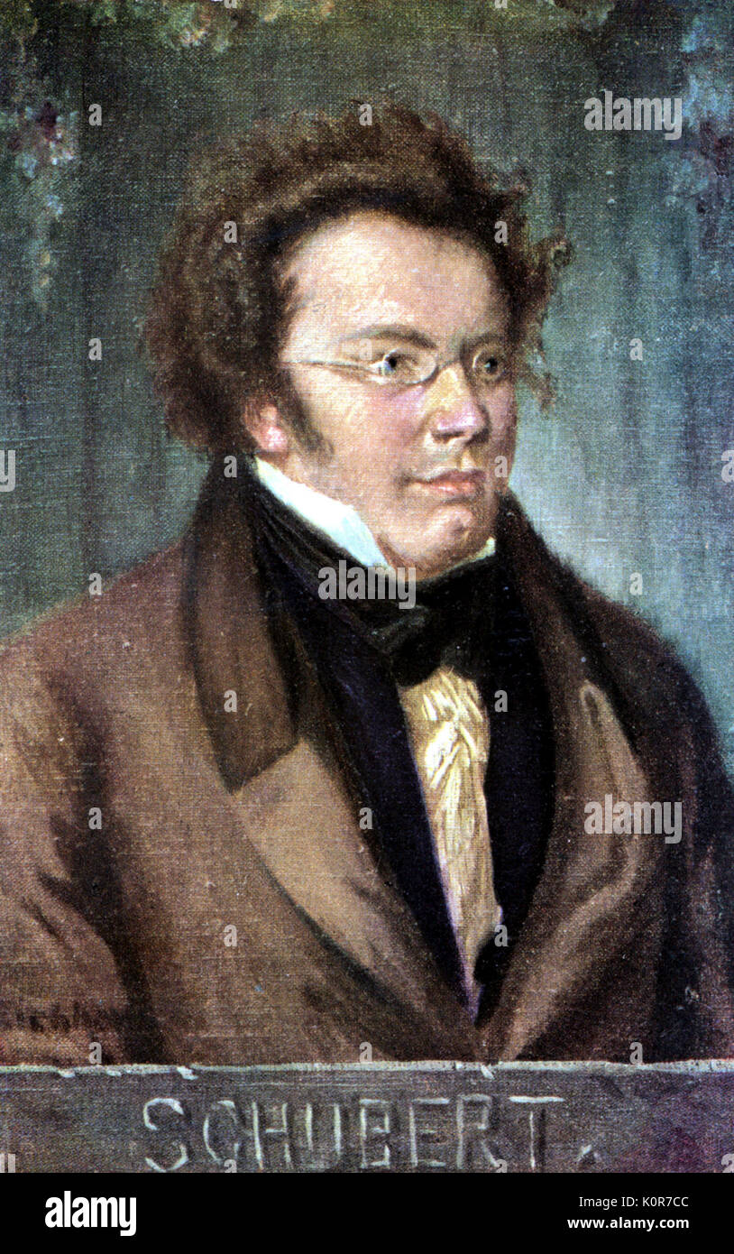 Franz  Schubert portrait Austrian composer, 1797-1828 Stock Photo