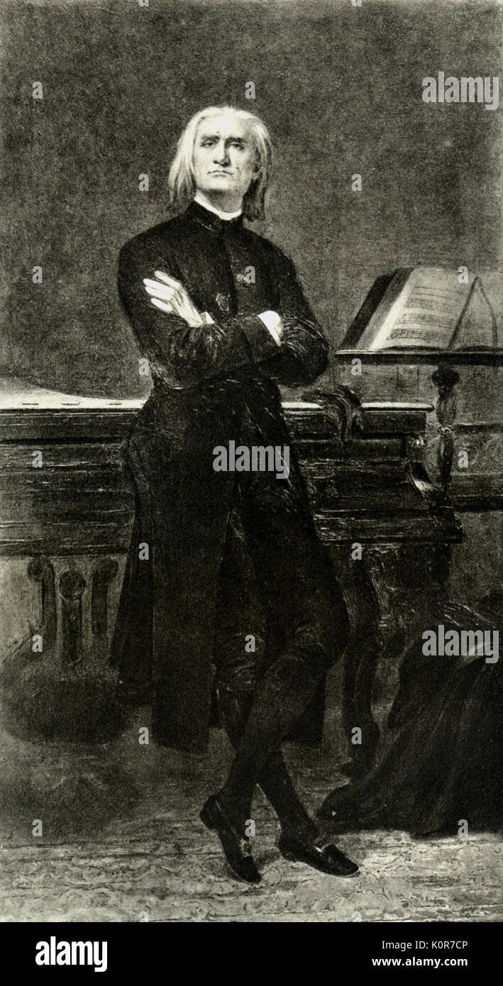 LISZT, Franz  by Joseph Layraud in 1870 for Prince Radziwill. Hungarian pianist and composer.  22 October 1811 - 31 July 1886. Stock Photo