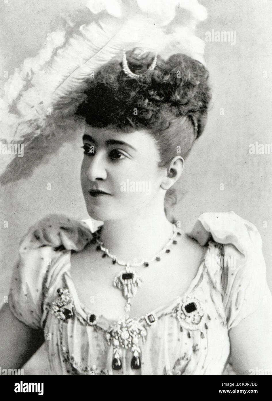 PATTI, Adelina Photo by Siedle Italian soprano (1846-1919) Stock Photo