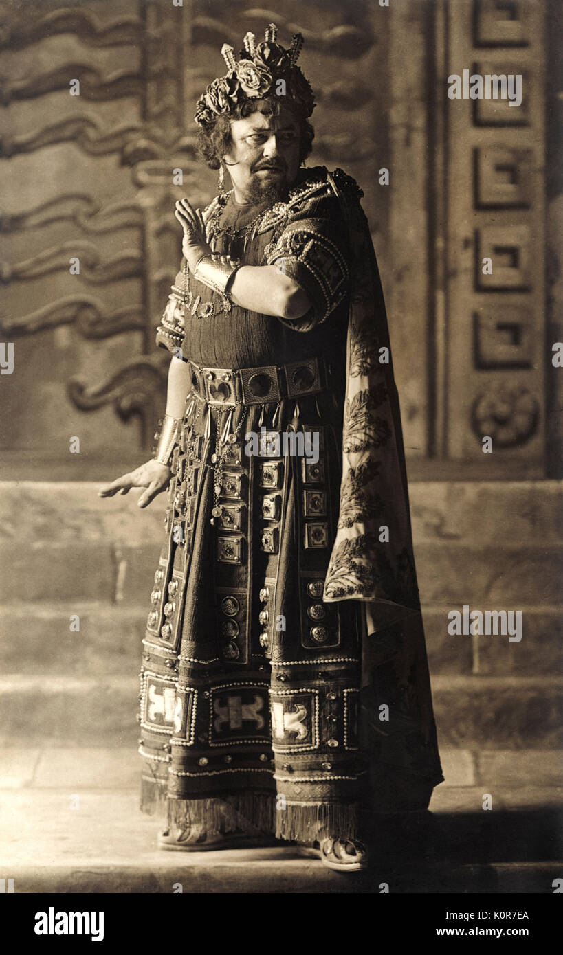 Karl Burian / Burrian  as Herod in Salome, opera by Richard Strauss (created the role in premiere) Strauss- German composer.  Burian - Czech tenor 1870-1924 Stock Photo