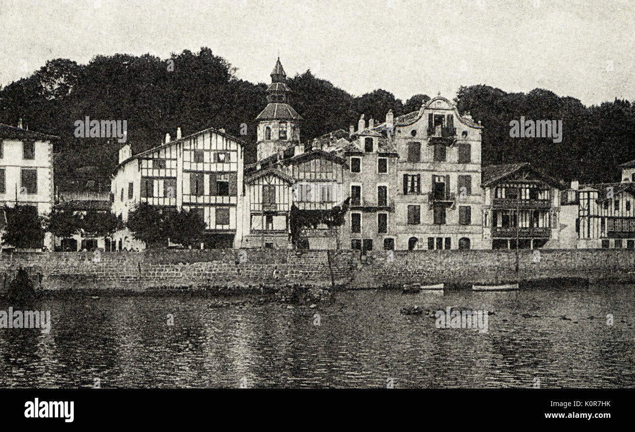 RAVEL, Maurice Ravel's birthplace at Ciboure, France. French composer 1875-1937 Stock Photo