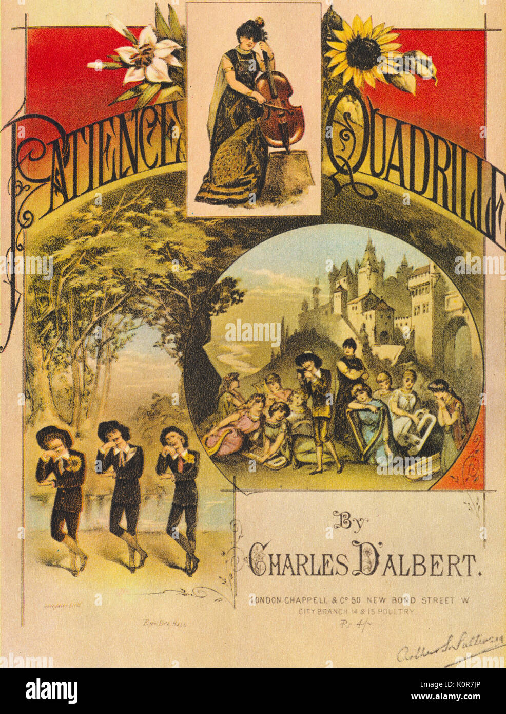 Gilbert and Sullivan Patience Qadrille score cover Stock Photo Alamy