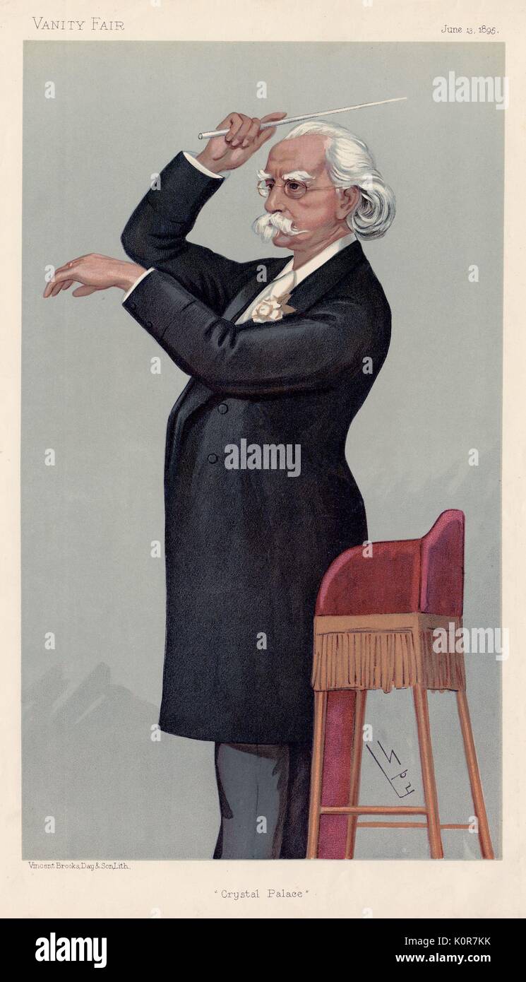MANNS, August  - 13 June, 1895, Vanity Fair by Spy Vincent Brooks & Son, Lith. 'Crystal Palace'.  German-born conductor (1825-1907) Stock Photo