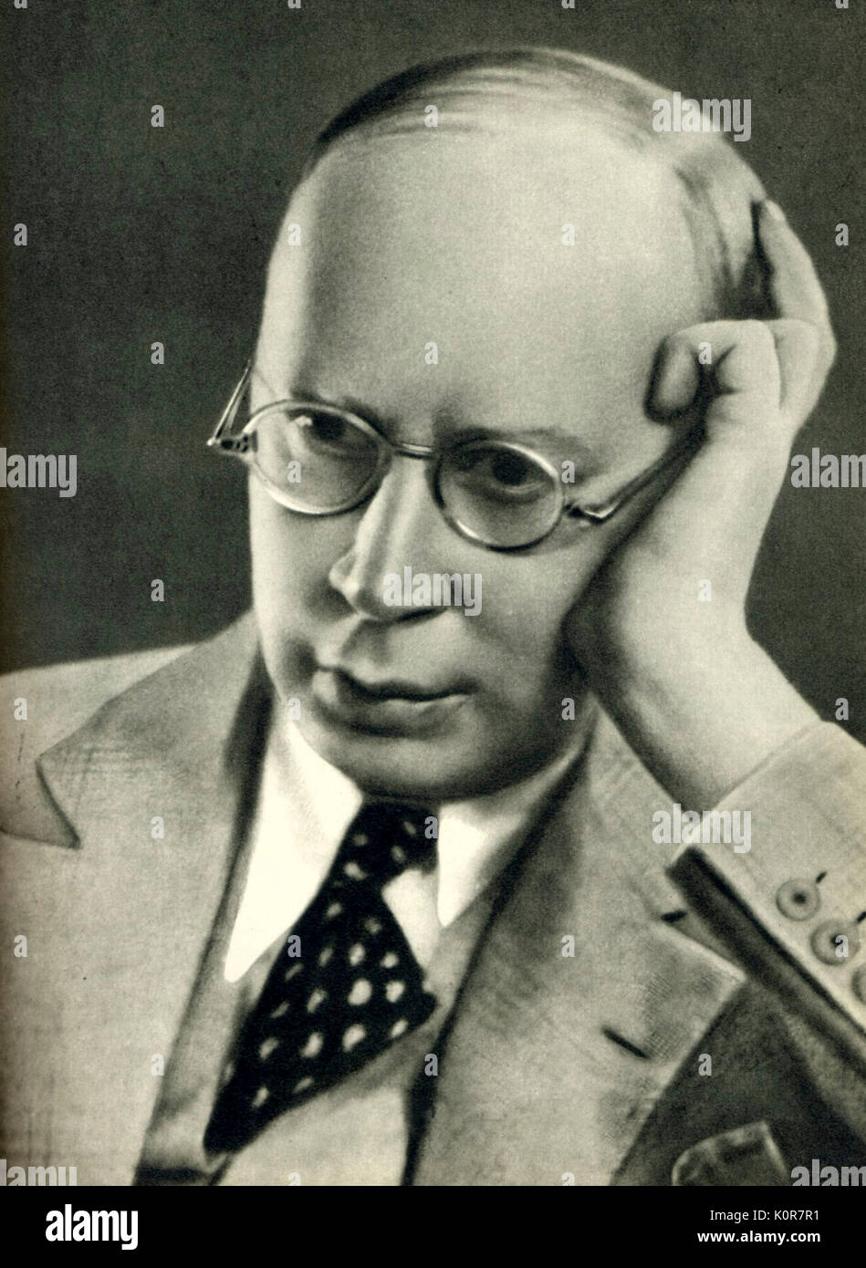 Sergey PROKOFIEV in late 1930s. Russian composer (1891-1953). Stock Photo