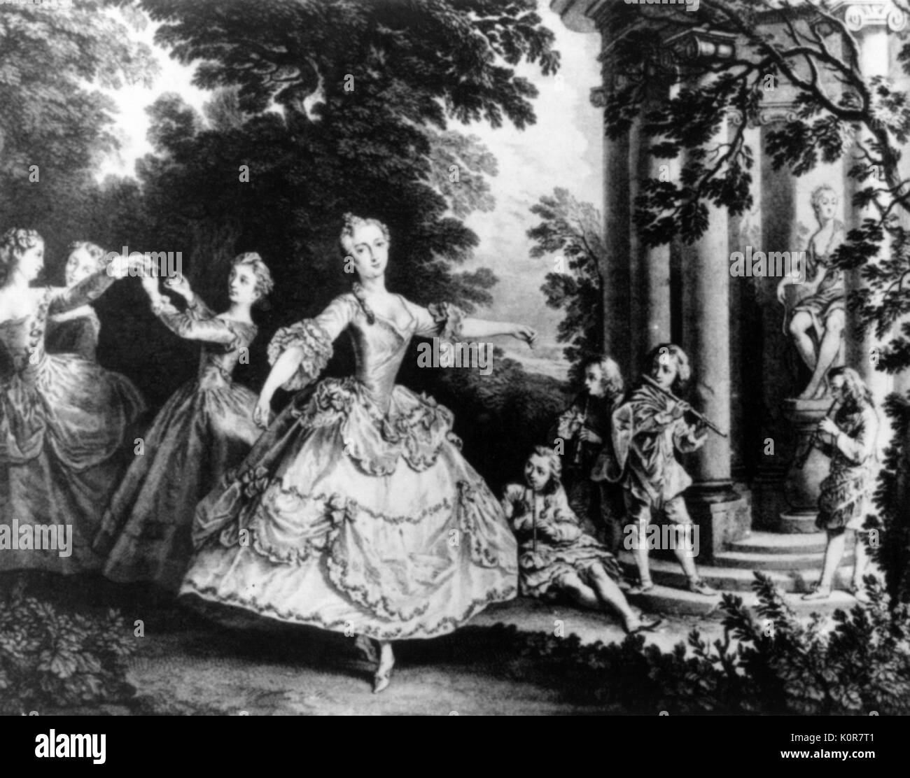 SALLE, Marie   in 'Ariodante' by Handel (original performance) French dancer (1707-1756) Stock Photo