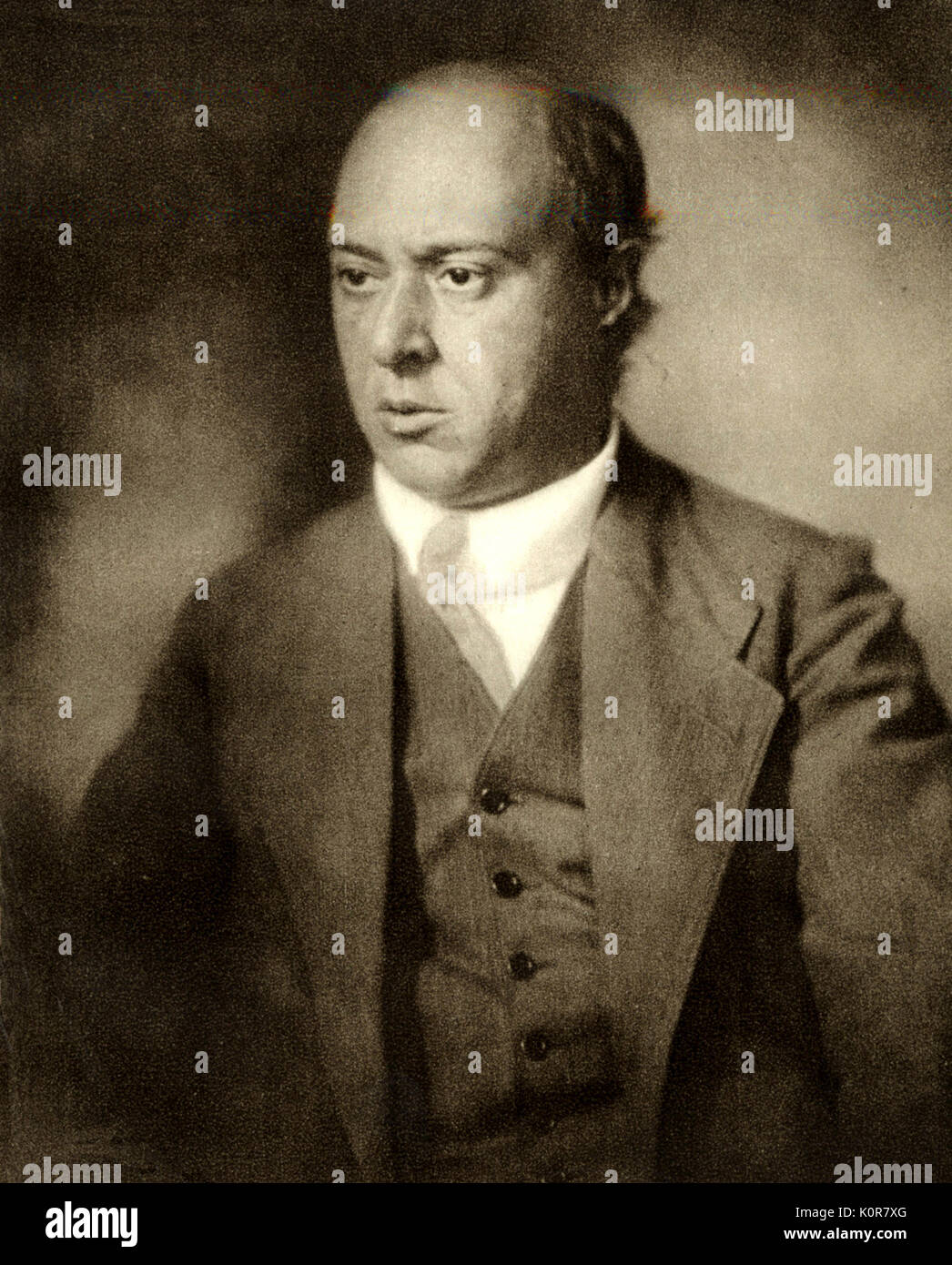 Arnold Schoenberg portrait, circa 1906 Austrian composer , 1874-1951 Stock Photo