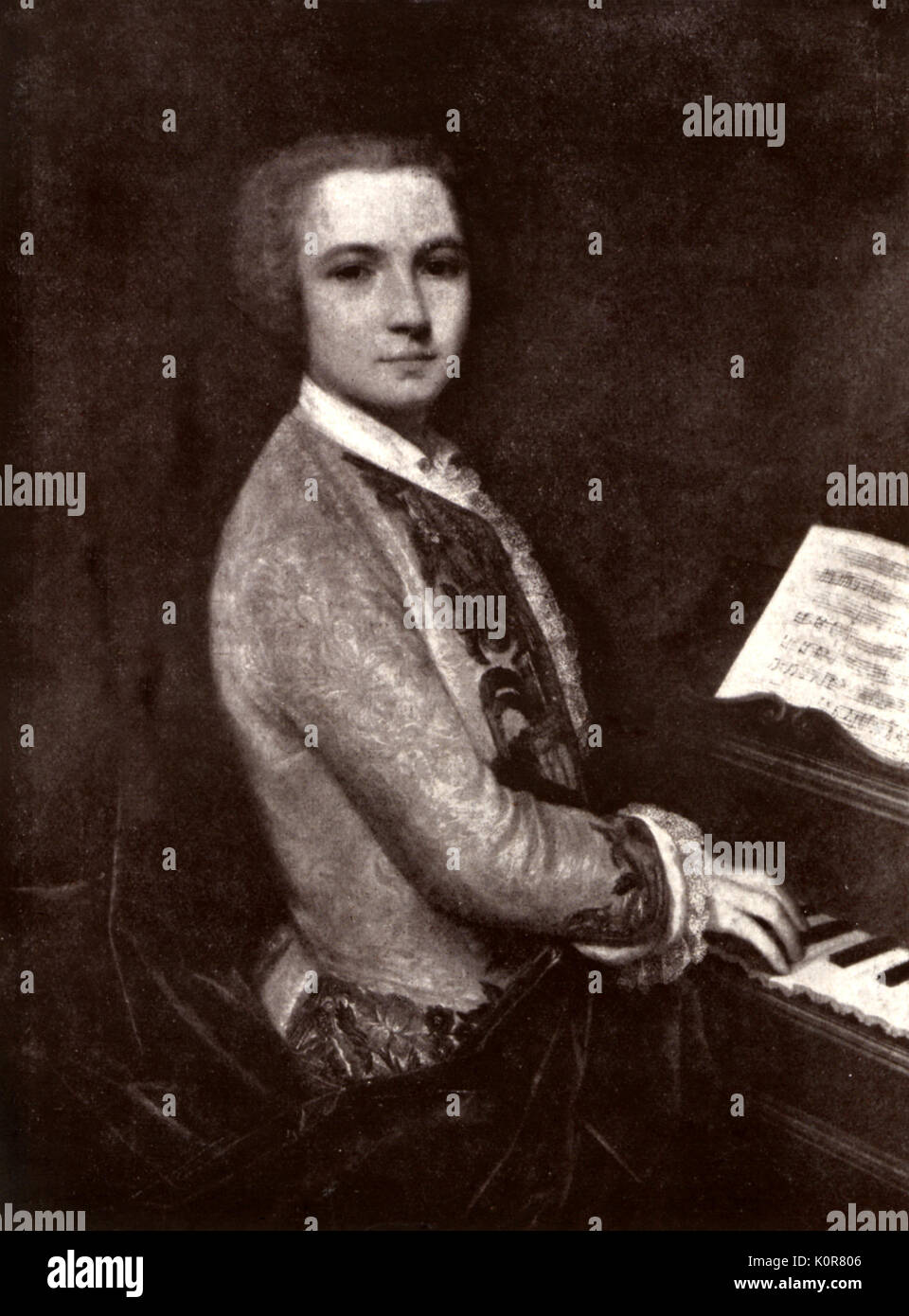 Muzio Clementi at piano. This is thought to be Clementi, estimated ...