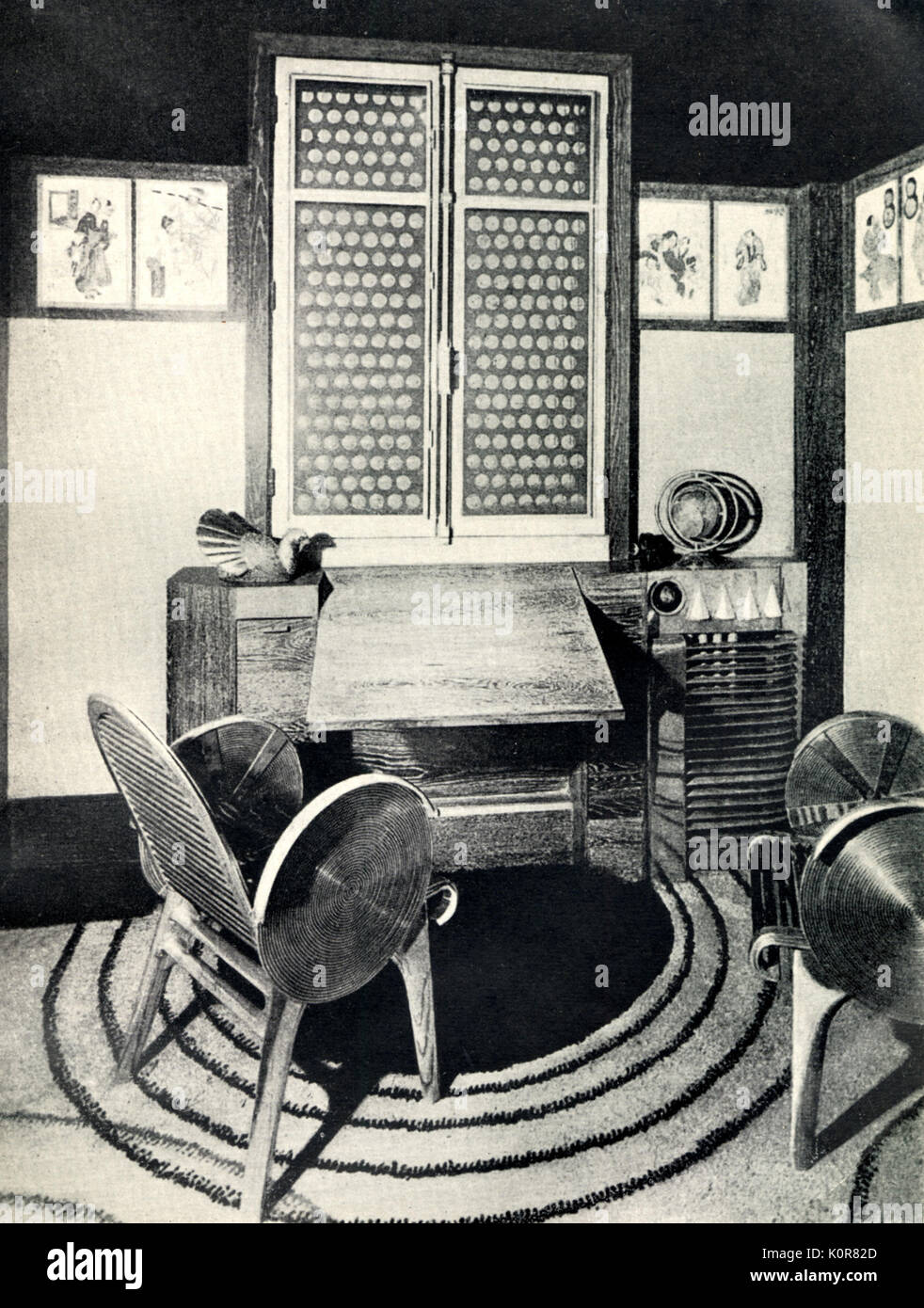 Ravel, Maurice - his workroom in Levallois, designed by Leyritz French composer ( 1875 - 1937 ) Stock Photo