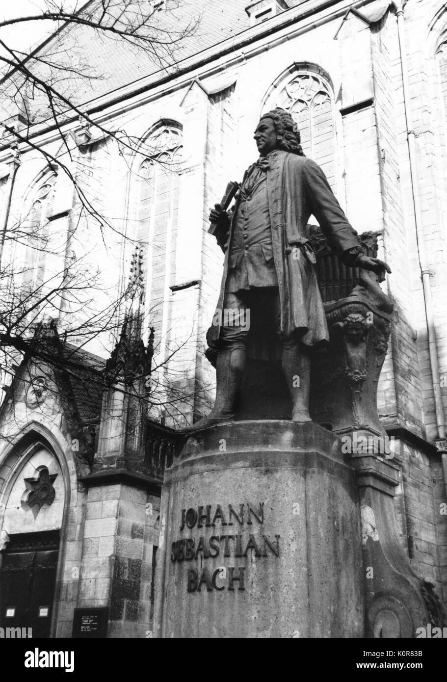 BACH, Johann Sebastian - memorial in Leipzig German composer ( 1685 - 1750 ) Stock Photo