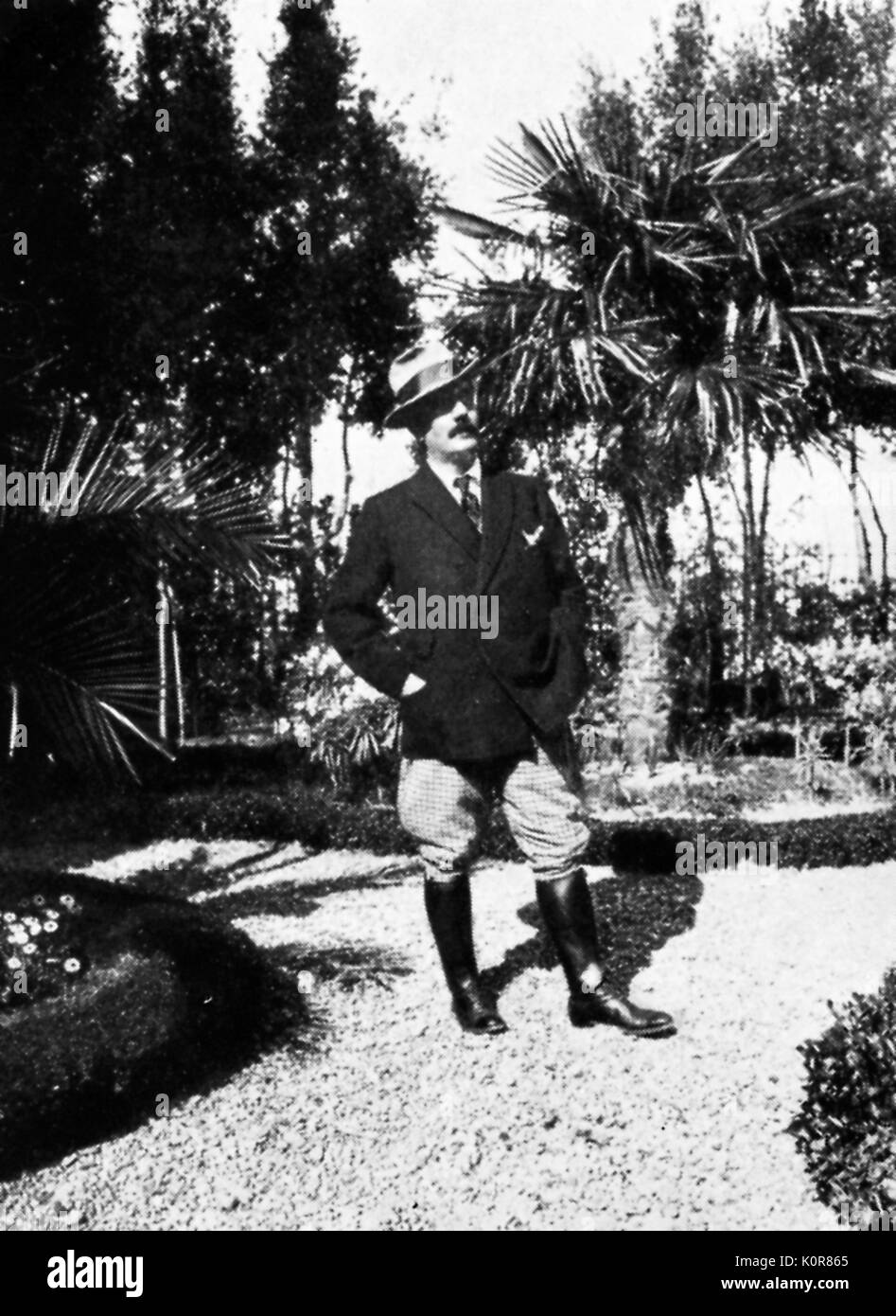 PUCCINI, Giacomo -at Torre del Lago Italian composer ( 1858 - 1924 ) Stock Photo