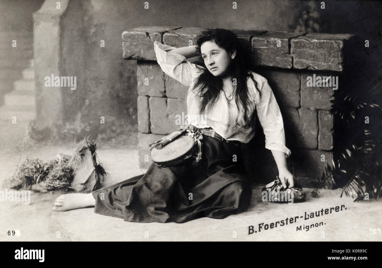 Lauterer Berta Foerster-Lauterer (also Foerstrová-Lautererová) as Mignon in ...