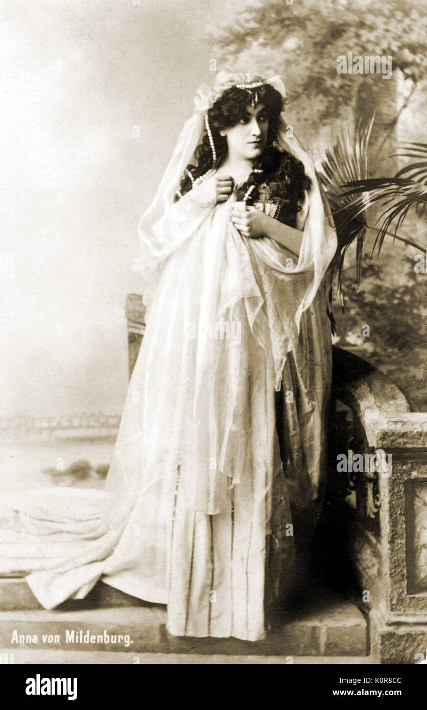 Anna  von MILDENBURG in role. Austrian soprano ( 1872 - 1947 ) Stock Photo