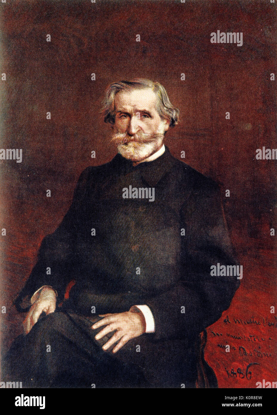 Giuseppe Verdi, portrait. 1886. Italian composer (1813-1901) painting by Giovanni Boldini (1845-1931) Stock Photo