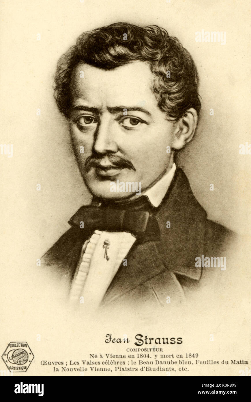 Johann STRAUSS I (father). Austrian composer, conductor and violinist 1804-1849 Stock Photo