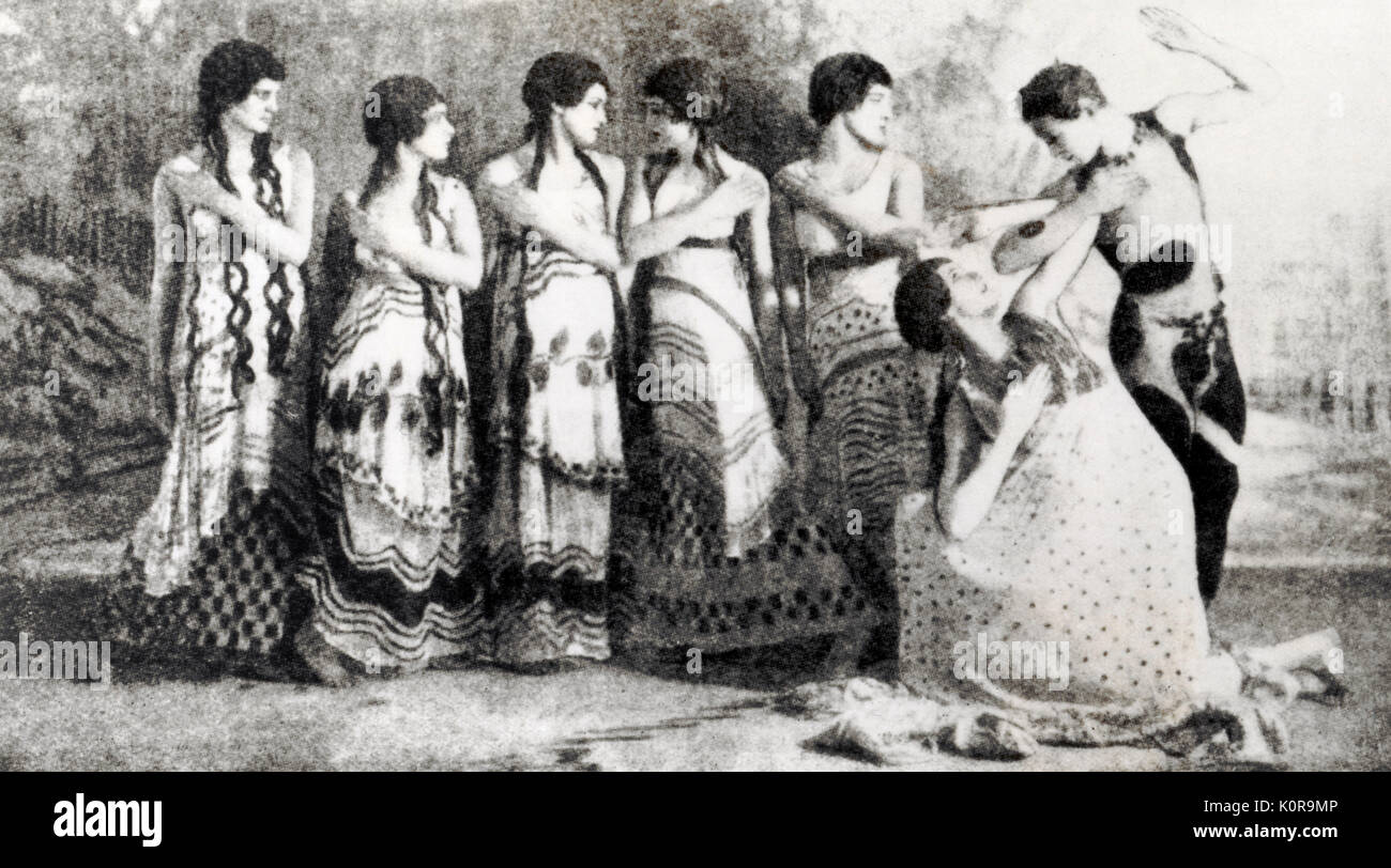 NIJINSKY in 'L'Apresmidi d'un faune' 1912 by Debussy with Ballets