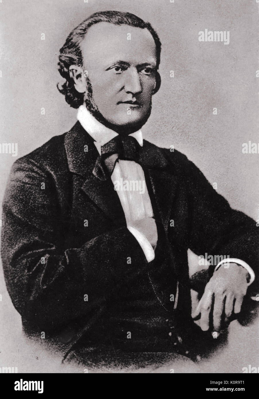 Wilhelm Richard Wagner - portrait of  German composer, conductor, music theorist and essayist, St Petersburg, 1863. 22 May 1813 - 13 February 1883. Stock Photo