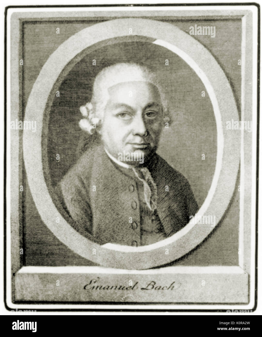 BACH, Carl Philipp Emanuel German composer (1714-1788 Stock Photo - Alamy