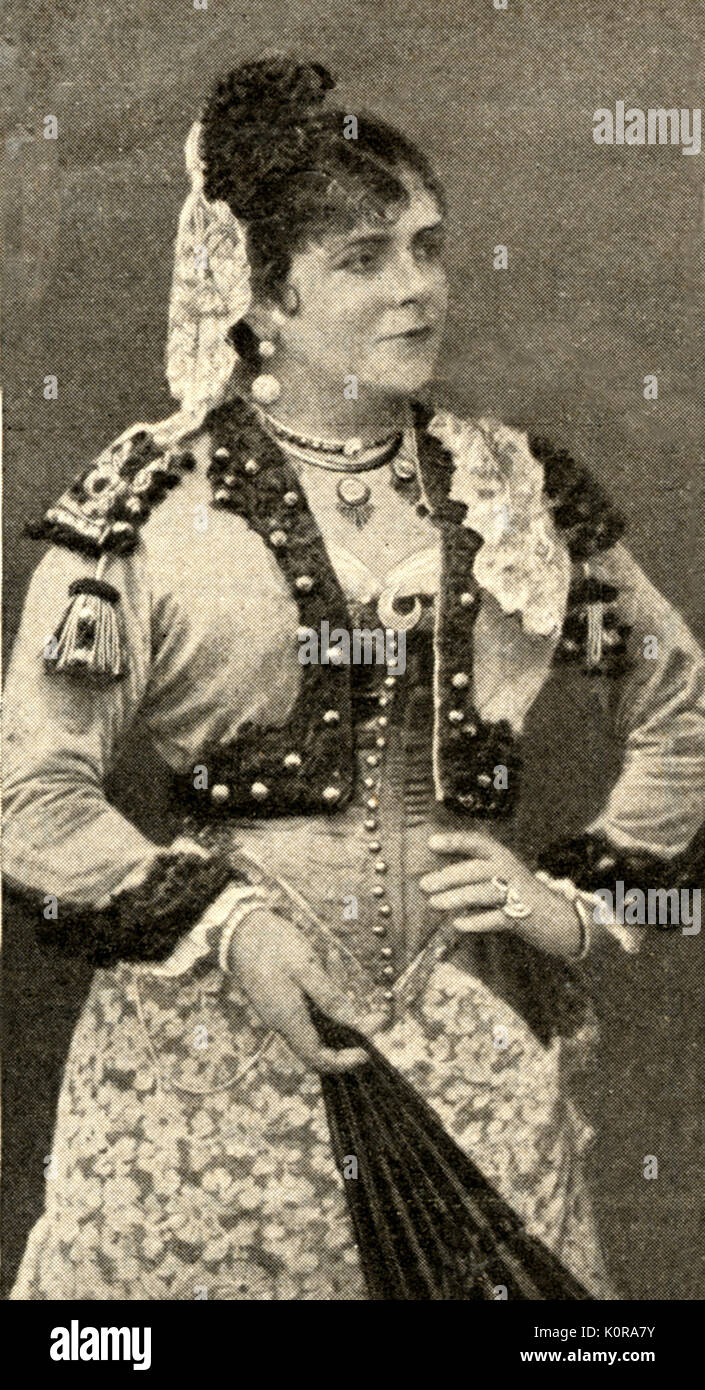 Georges Bizet's 'Carmen' with C. Galli-Marié  (1840-1905) as the first Carmen.  French composer, 1838-1875. Stock Photo