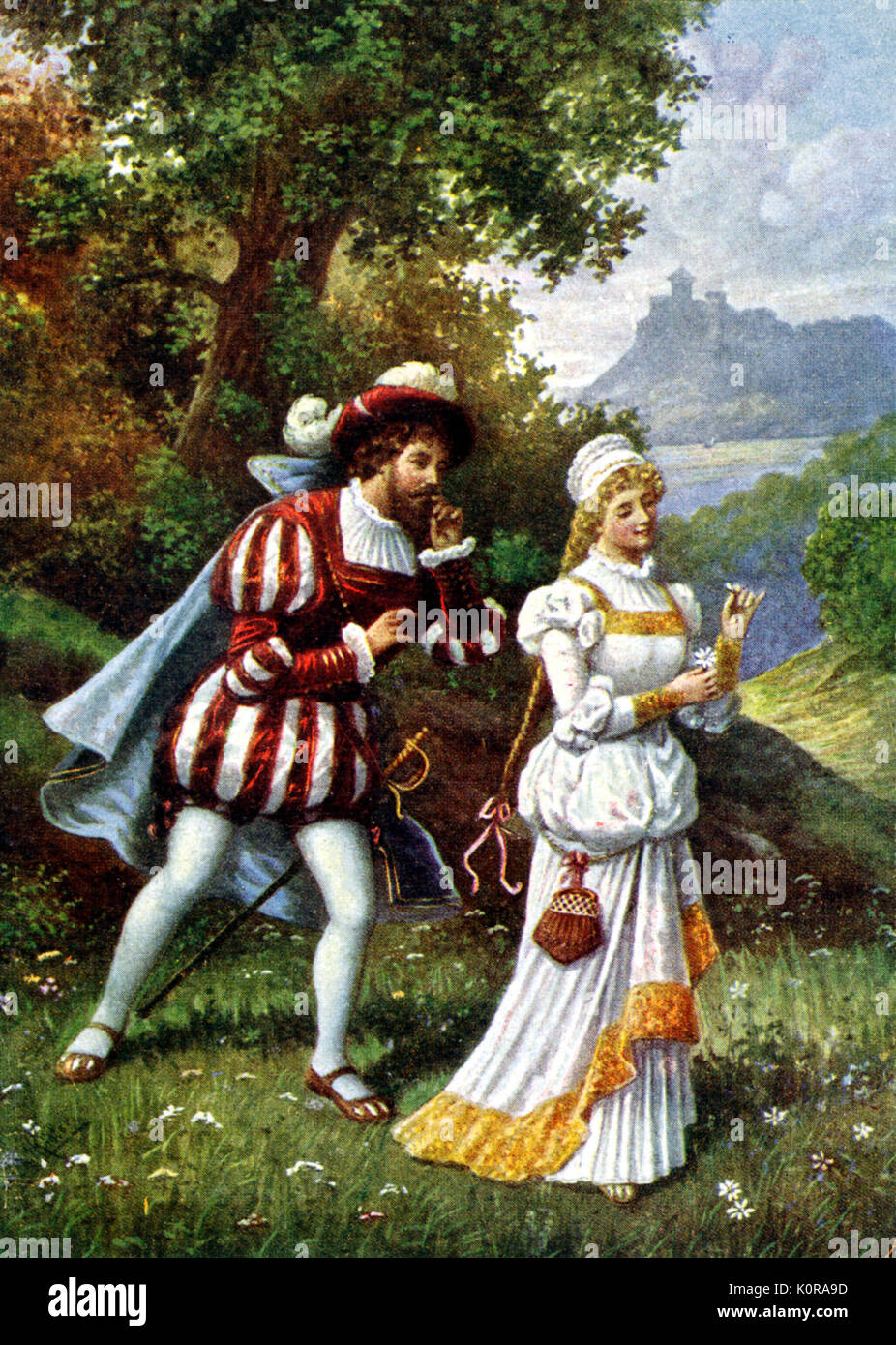 Scene from Gounod's Faust story as portrayed in his operatic version